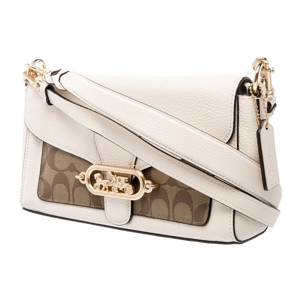 COACH Tabby 26 Signature Logo Coated Canvas Shoulder Bag - Picture 4 of 15
